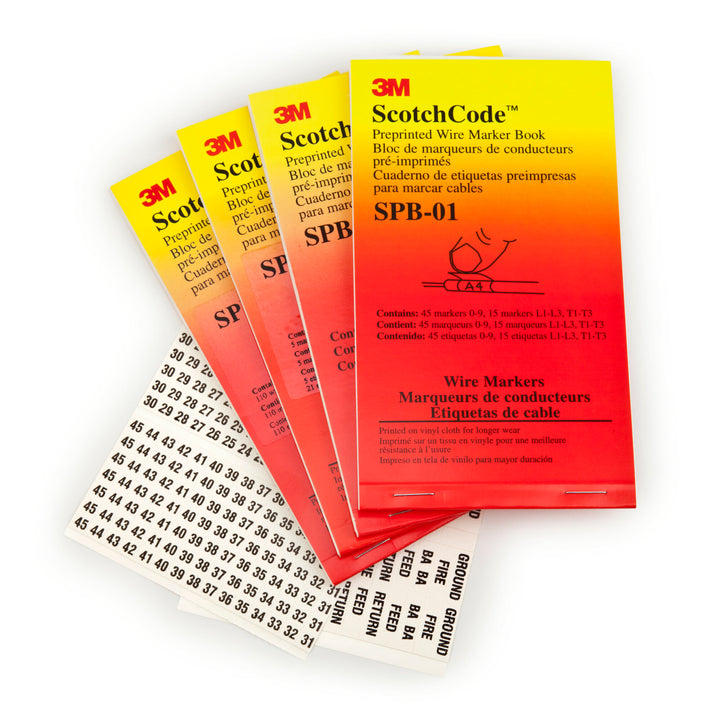 3M ScotchCode Pre-Printed Wire Marker Book SPB-09