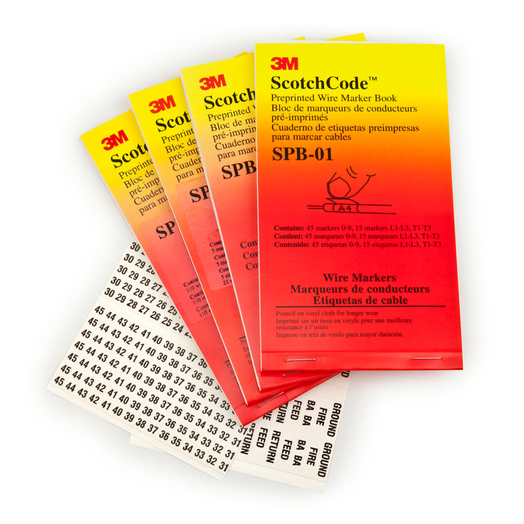 3M ScotchCode Pre-Printed Wire Marker Book SPB-14