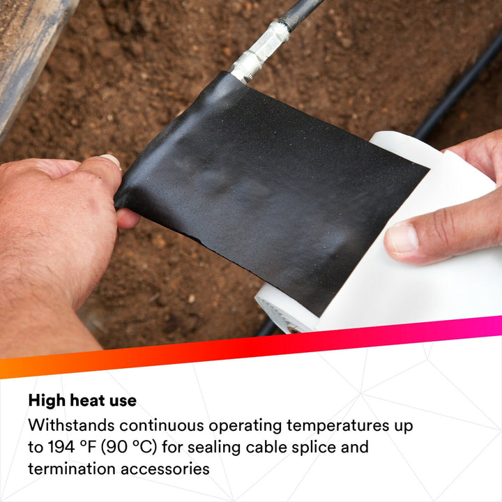 3M Scotch-Seal Mastic Tape Compound 2229, 3-3/4 in x 6-1/2 in, Black