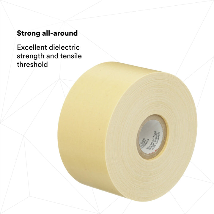 Scotch® Varnished Cambric Tape 2520, 2 in x 36 yd, Yellow