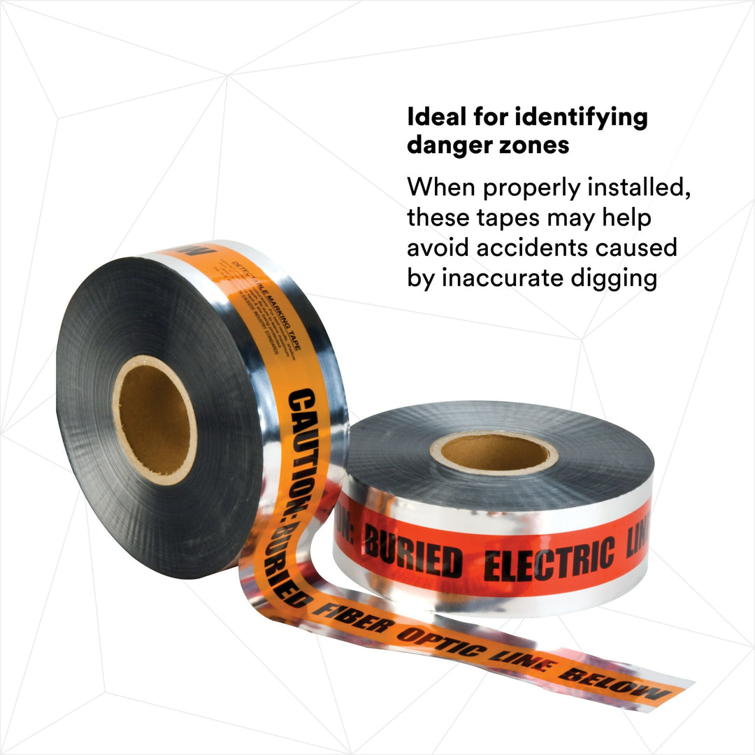 Scotch® Detectable Buried Barricade Tape 406, CAUTION BURIED ELECTRICLINE BELOW