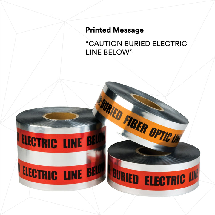 Scotch® Detectable Buried Barricade Tape 408, CAUTION BURIED ELECTRICLINE BELOW