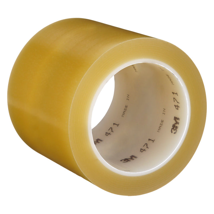 3M Vinyl Tape 471, Transparent, 4 in x 36 yd, 5.2 mil