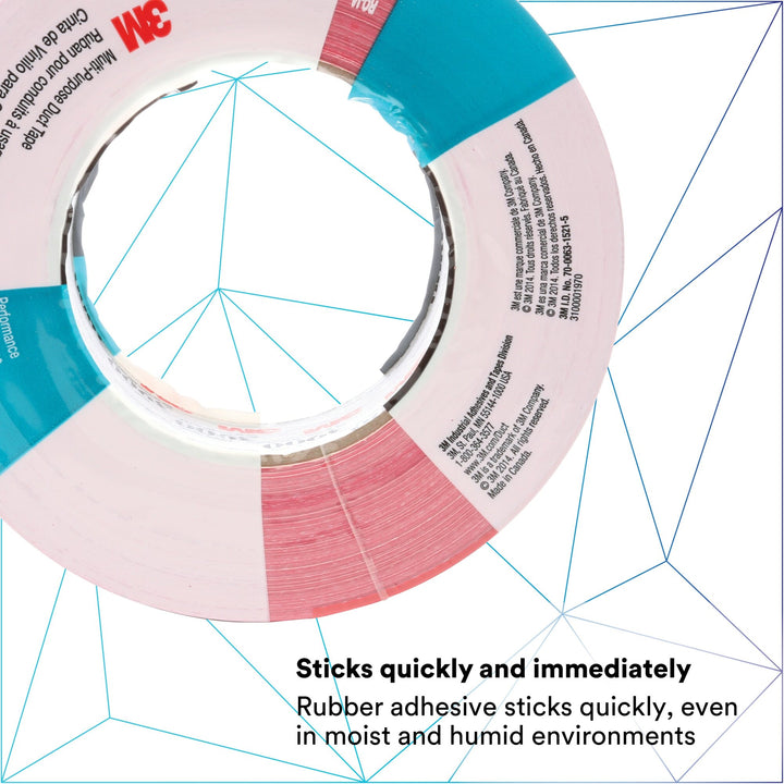 3M Multi-Purpose Duct Tape 3900, Red, 48 mm x 54.8 m, 7.6 mil, 24Roll/Case