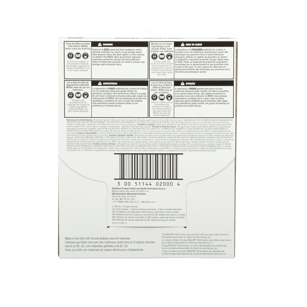 3M Wetordry Abrasive Sheet 413Q, 02000, 600, 9 in x 11 in, 50 sheetsper carton