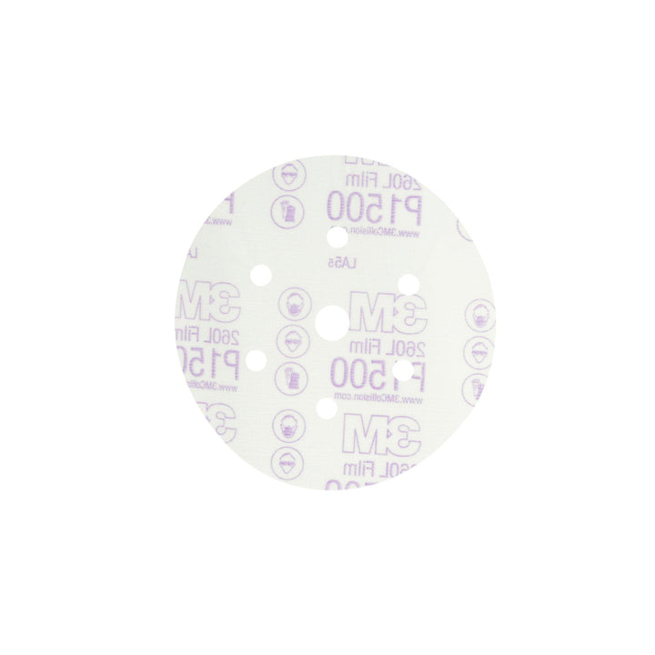3M Hookit Red Finishing Film Abrasive Disc 260L, 01133, 6 in, Dust
Free, P1500