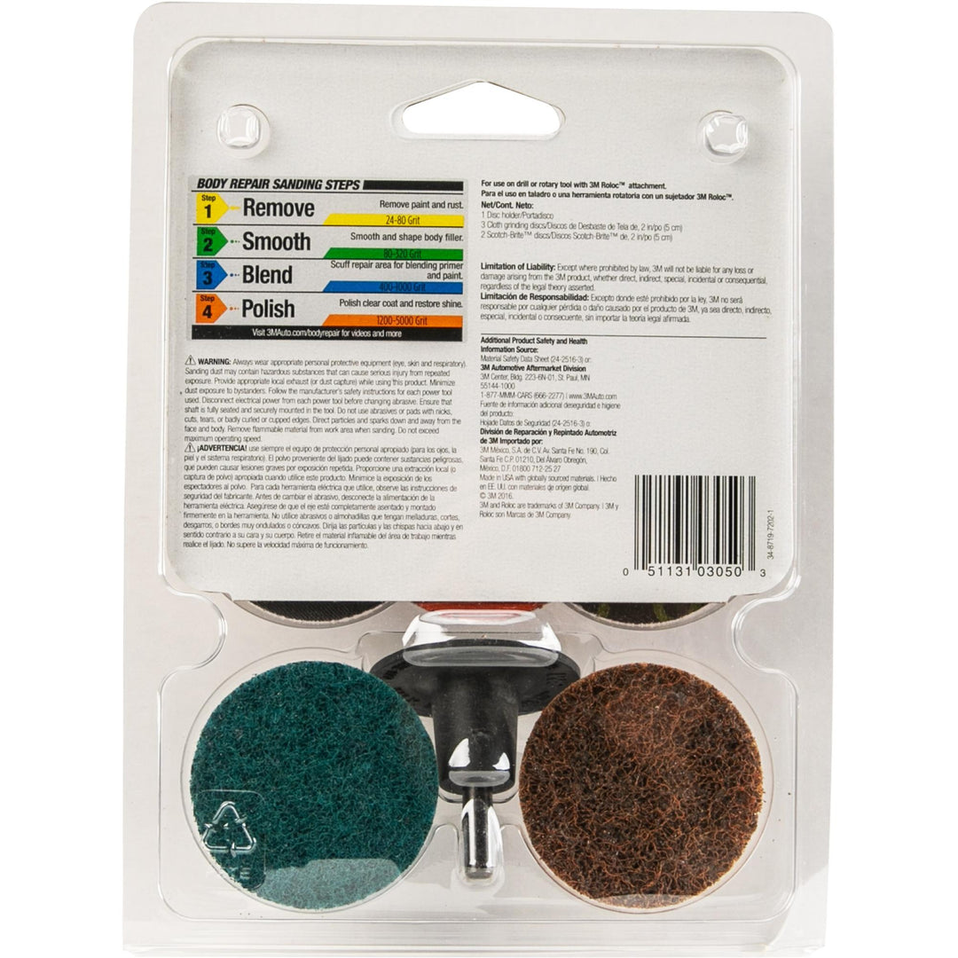 Scotch-Brite Grinding Disc Kit, 03050, 2 inch