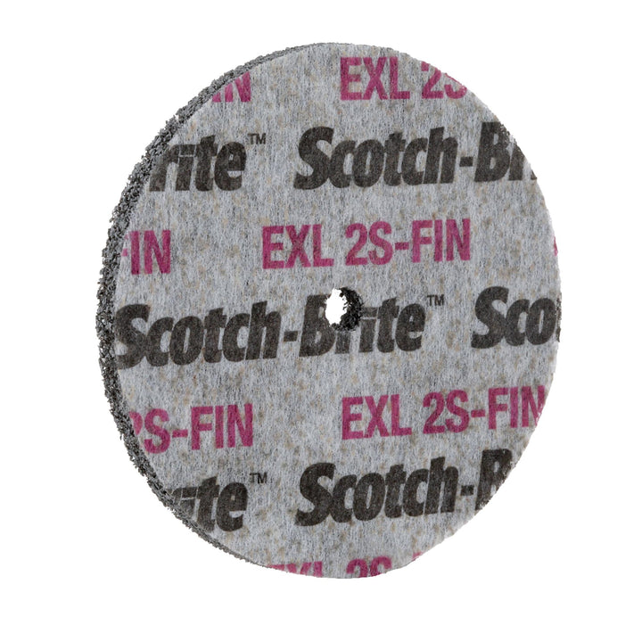 Scotch-Brite EXL Unitized Wheel, XL-UW, 2S Fine, 3 in x 3/8 in x 1/4
in