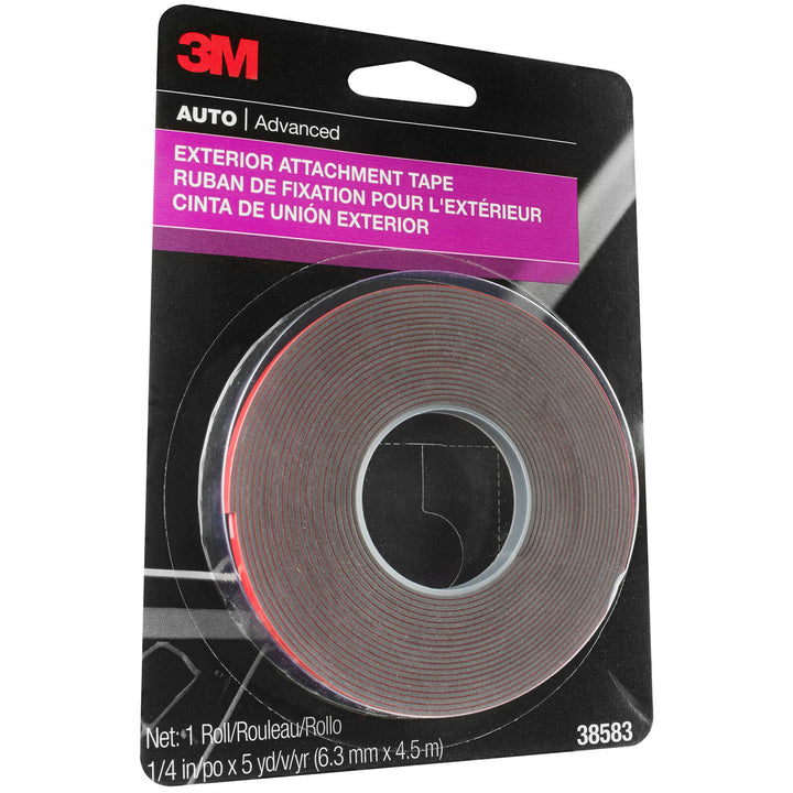 3M Exterior Attachment Tape, 38583, 1/4 IN X 15 ft