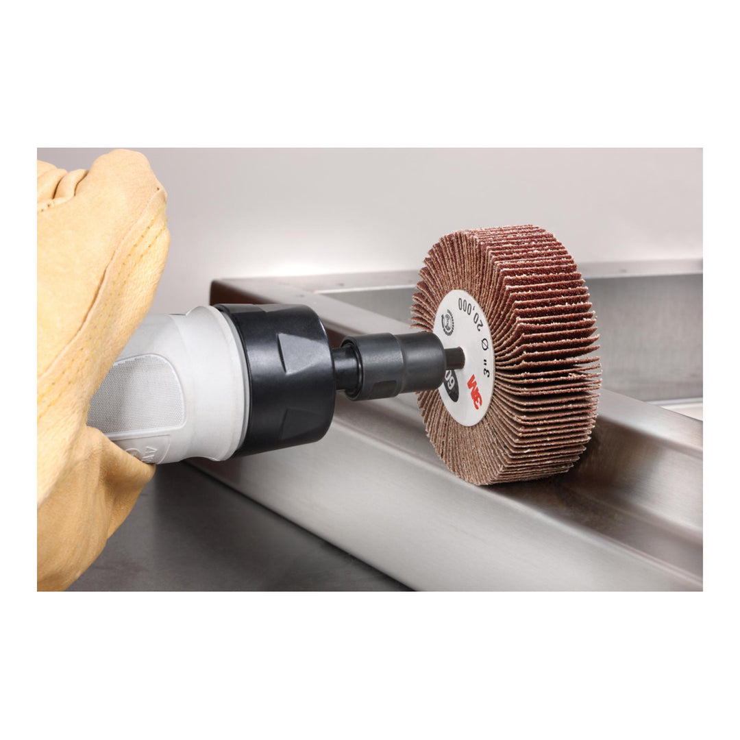 3M Flap Wheel 747D, 60 X-weight, Type 84, 3 in x 1 in x 1/4 in-20
External