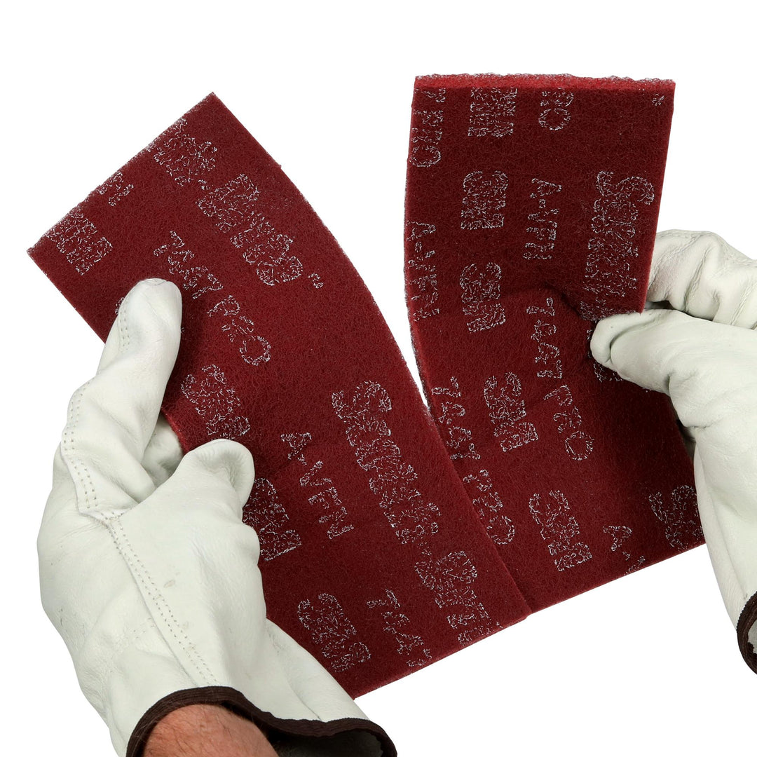 Scotch-Brite 7447 Pro Sheet Pad, PO-SH, A/O Very Fine, Maroon, 3-2/3 in x 9 in