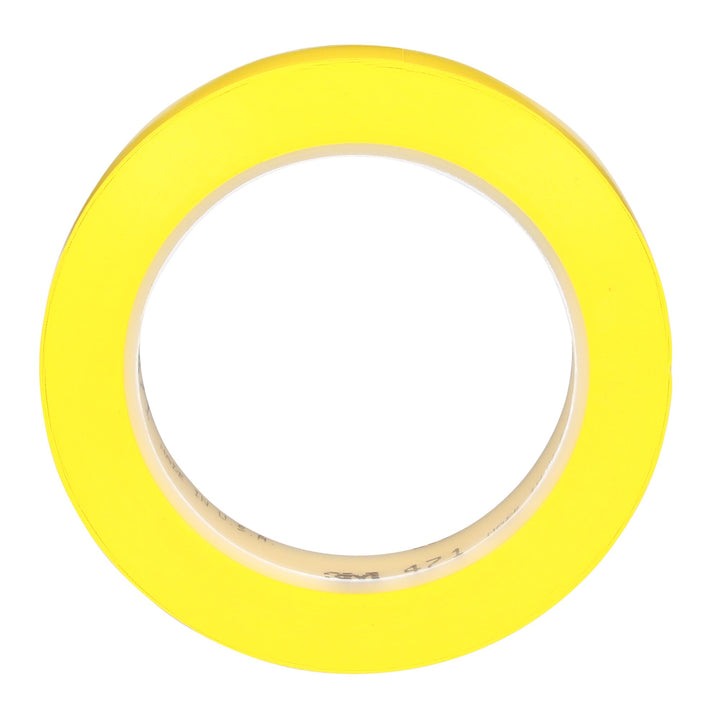 3M Vinyl Tape 471, Yellow, 3/4 in x 36 yd, 5.2 mil