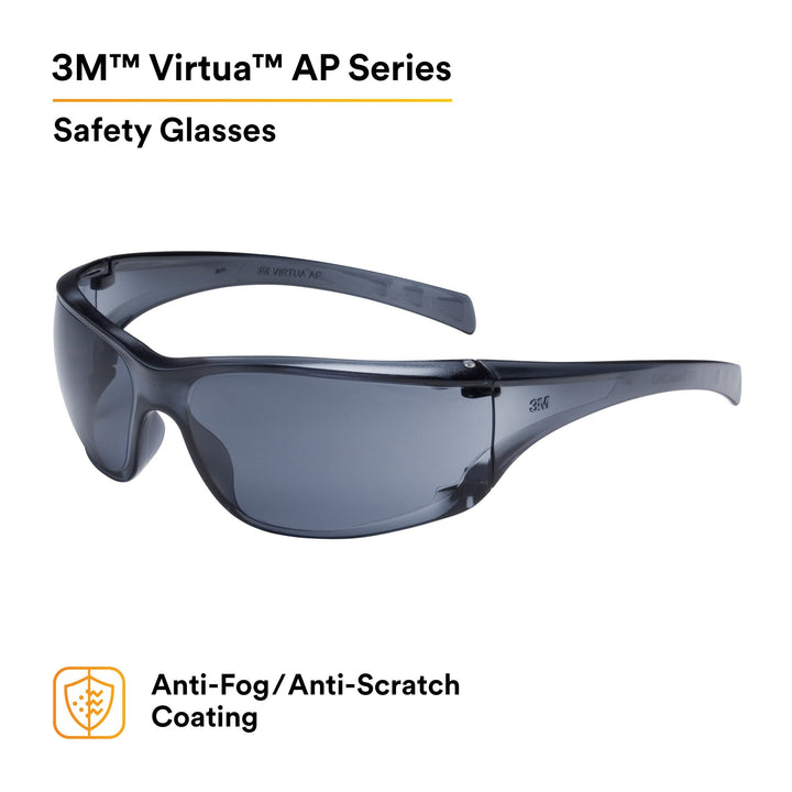3M Virtua AP Protective Eyewear 11848-00000-20, Gray Anti-Fog Lens
