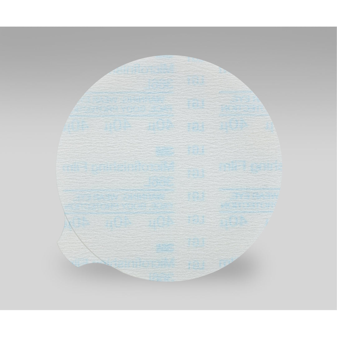 3M Microfinishing PSA Film Disc 366L, 15 Mic 3MIL, Type D, 6 in x NH,Die 600Z