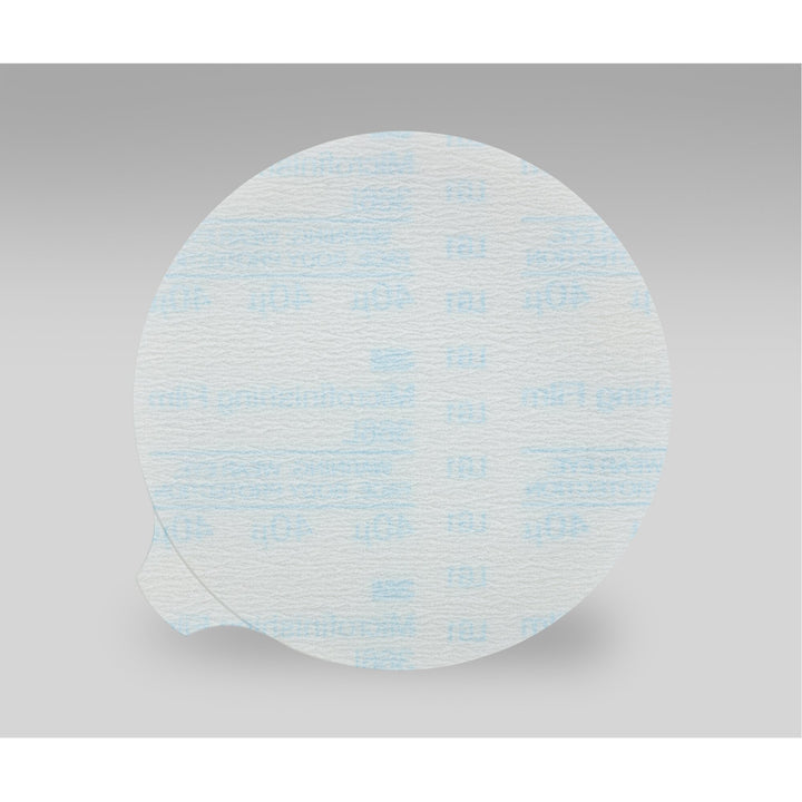 3M Microfinishing PSA Film Disc 366L, 15 Mic 3MIL, Type D, 6 in x NH,Die 600Z