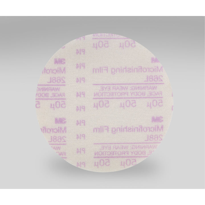 3M Microfinishing PSA Film Disc 268L, 50 Mic 3MIL, Type D, 4-3/4 in xNH
