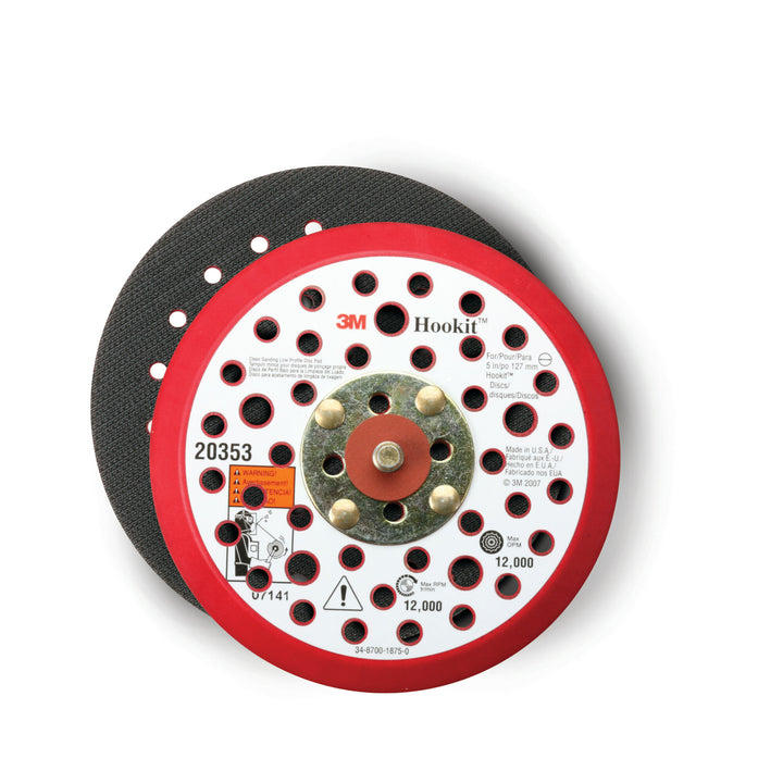 3M Hookit Low Profile Disc Pad 28852, 5 in x 3/8 in x 5/16-24external