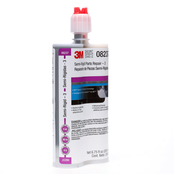 3M Semi-Rigid Parts Repair - 1, 08235, Black, 200 mL Cartridge, 6 percase
