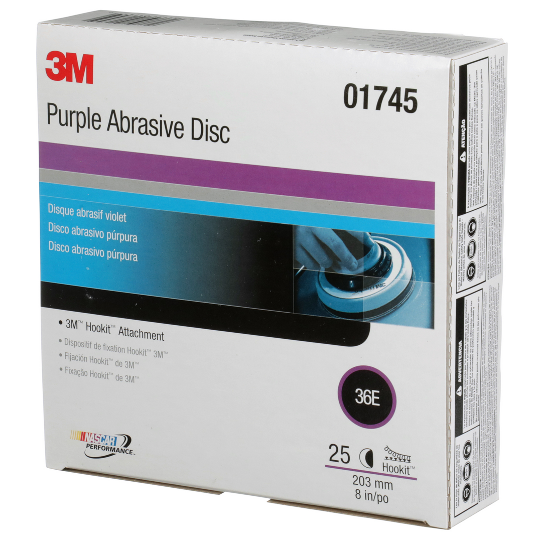 3M Imperial Hookit Disc 740I, 01745, 8 in, 36E, 25 discs per carton