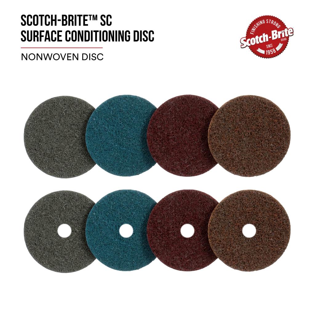 Scotch-Brite Surface Conditioning Disc, SC-DH, A/O Coarse, 2 in x NH,
1