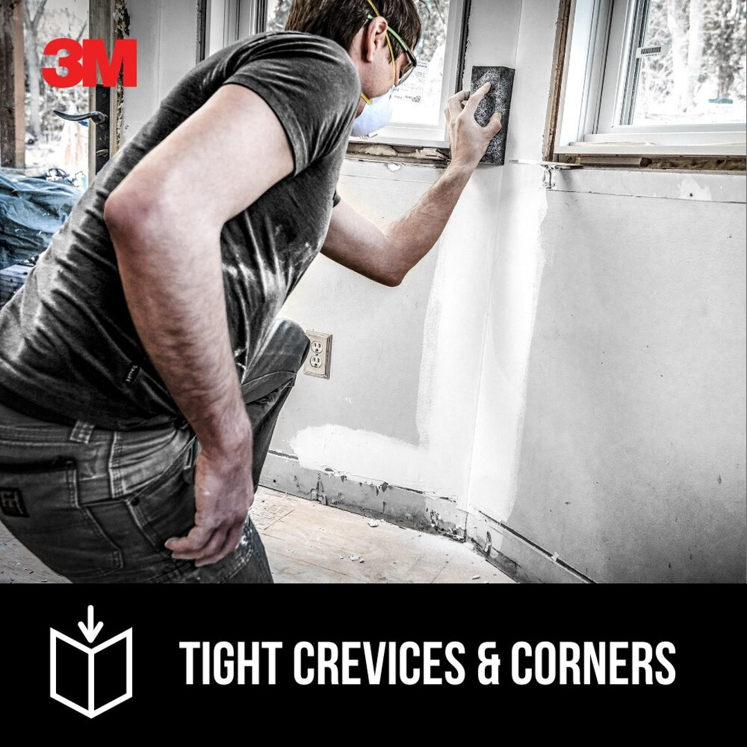 3M Fine Grit Extra Large Angled Drywall Sanding Sponge, 910-DSA-12-2PK