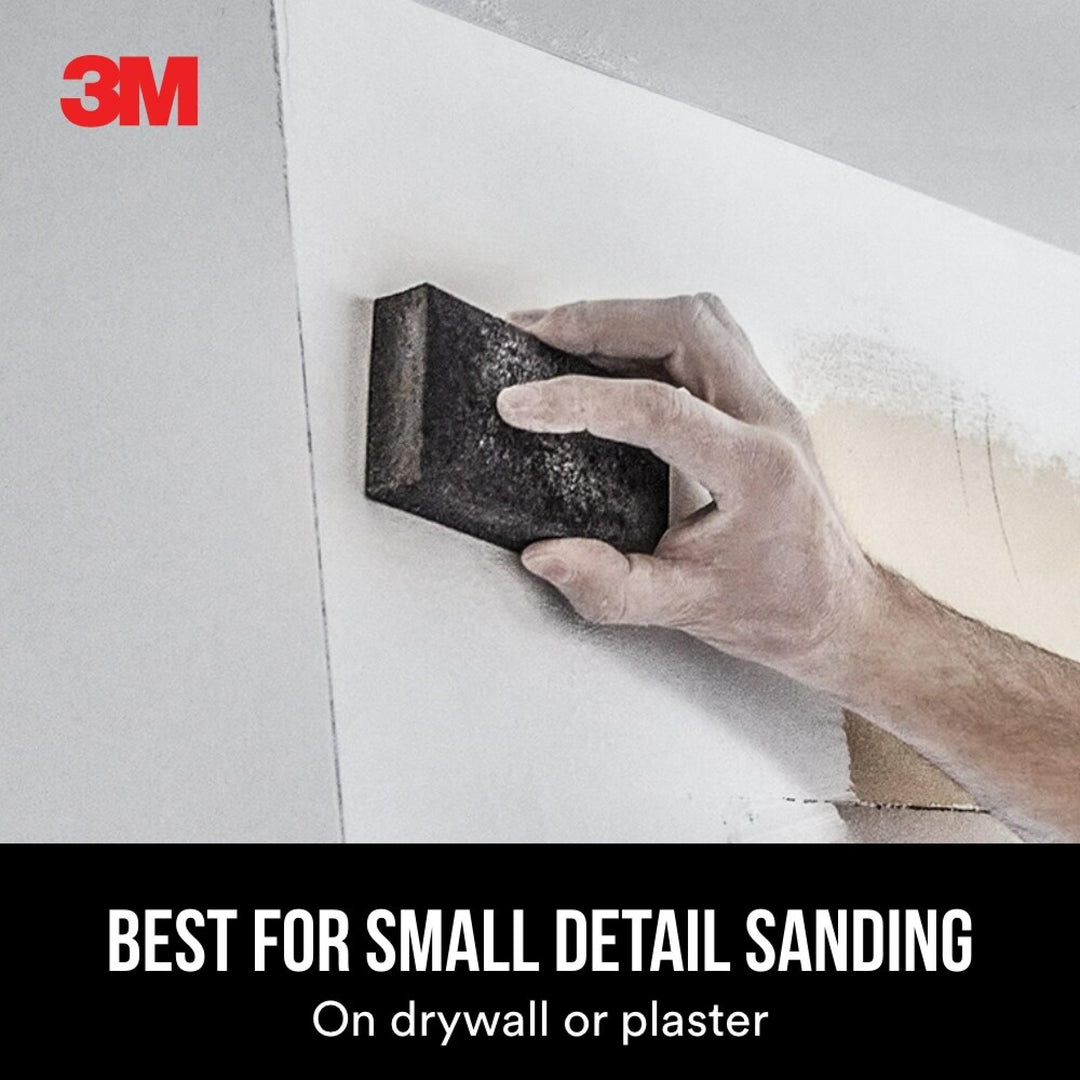 3M Drywall Sanding Sponge 9095DC-NA, Dual Grit Block, 2 7/8 in x 4 7/8 in x 1 in