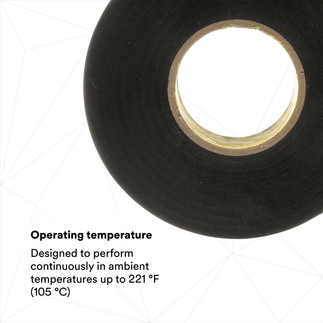 Scotch® Super 33+ Vinyl Electrical Tape, 3/4 in x 52 ft, Black, 10
rolls/carton