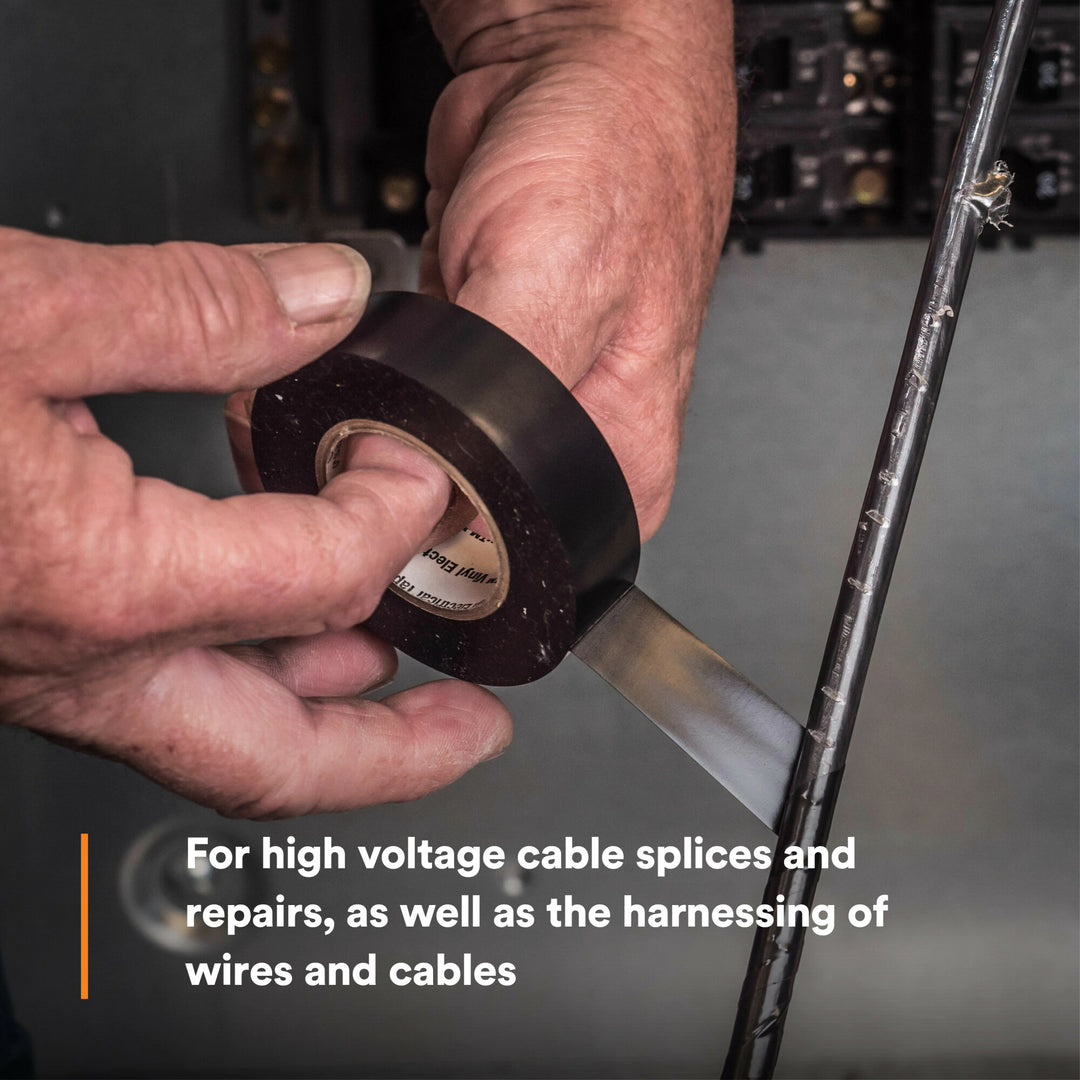 3M Temflex Vinyl Electrical Tape 1776, 3/4 in x ‎60 ft, 1-1/2 in Core,
Black