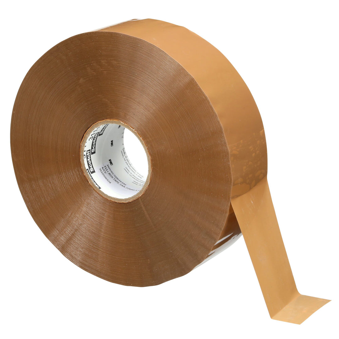 Scotch® High Tack Box Sealing Tape 311+, Tan, 72 mm x 914 m