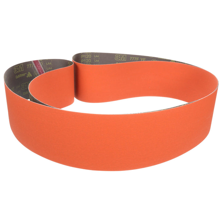 3M Cloth Belt 777F, 36 YF-weight, 2 in x 91 in, Film-lok, Single-flex