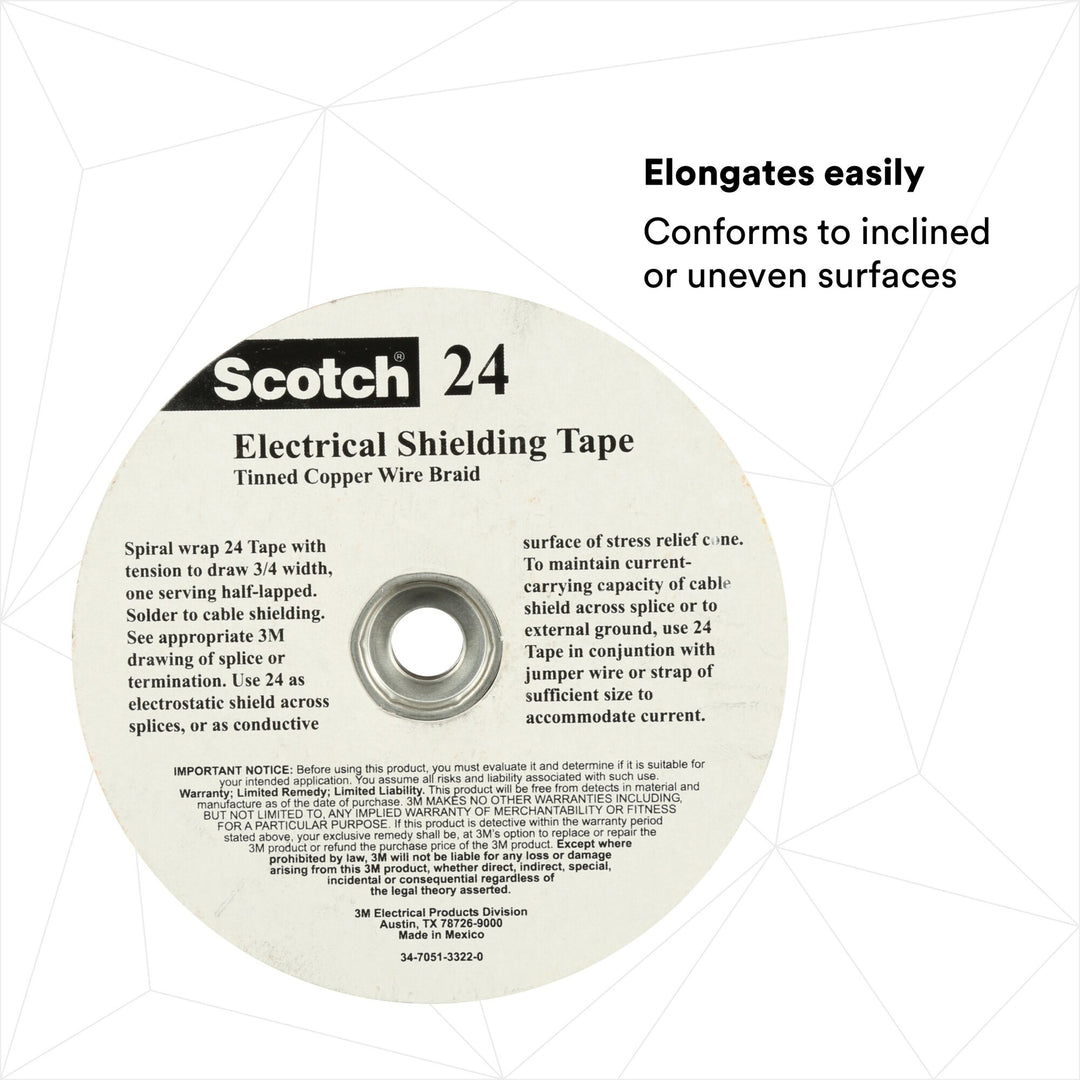 Scotch® Electrical Shielding Tape 24, 1 in x 100 ft (25 mm x 30,5 m)