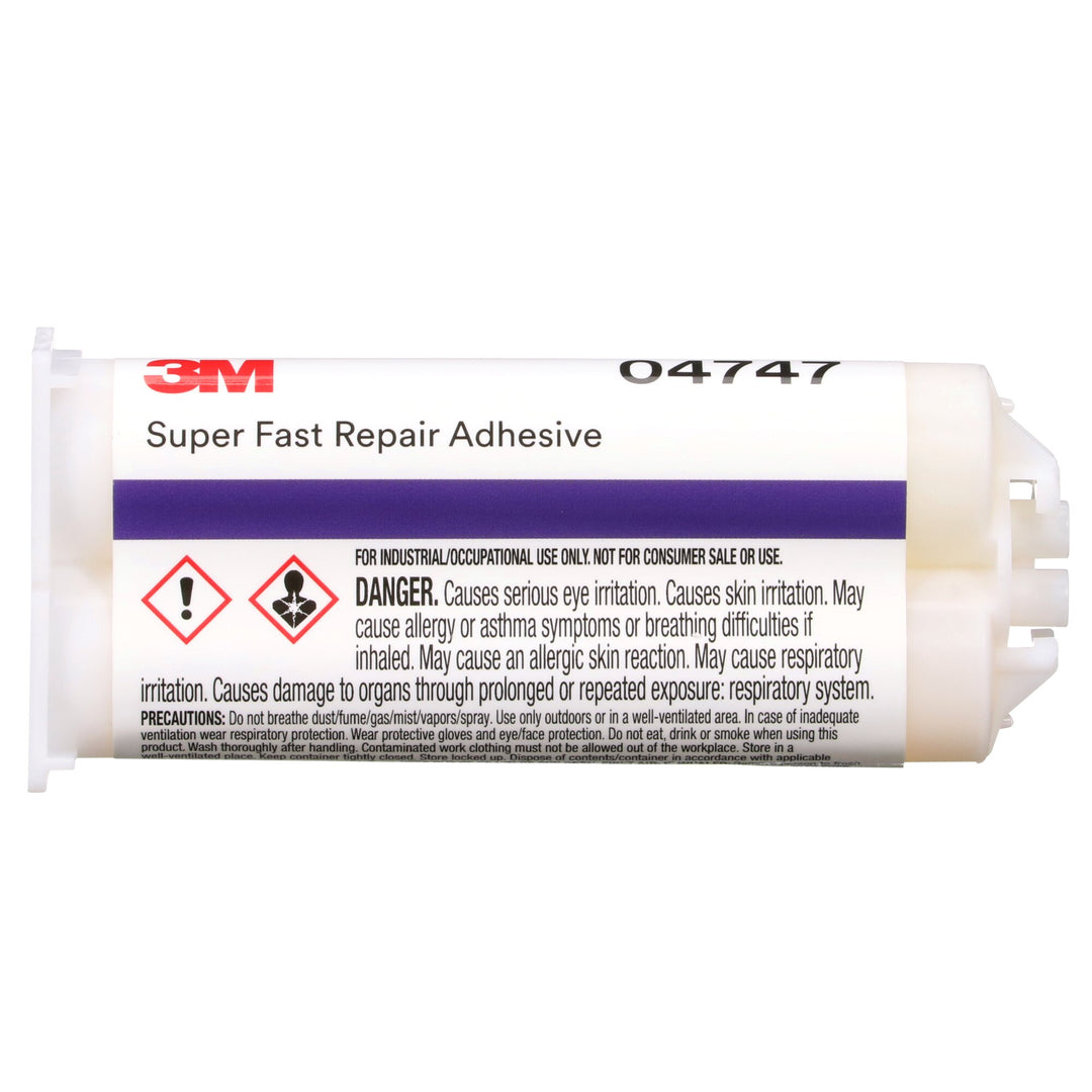 3M Super-Fast Repair Adhesive, 04747, Amber, 47.3 mL Cartridge, 6 percase