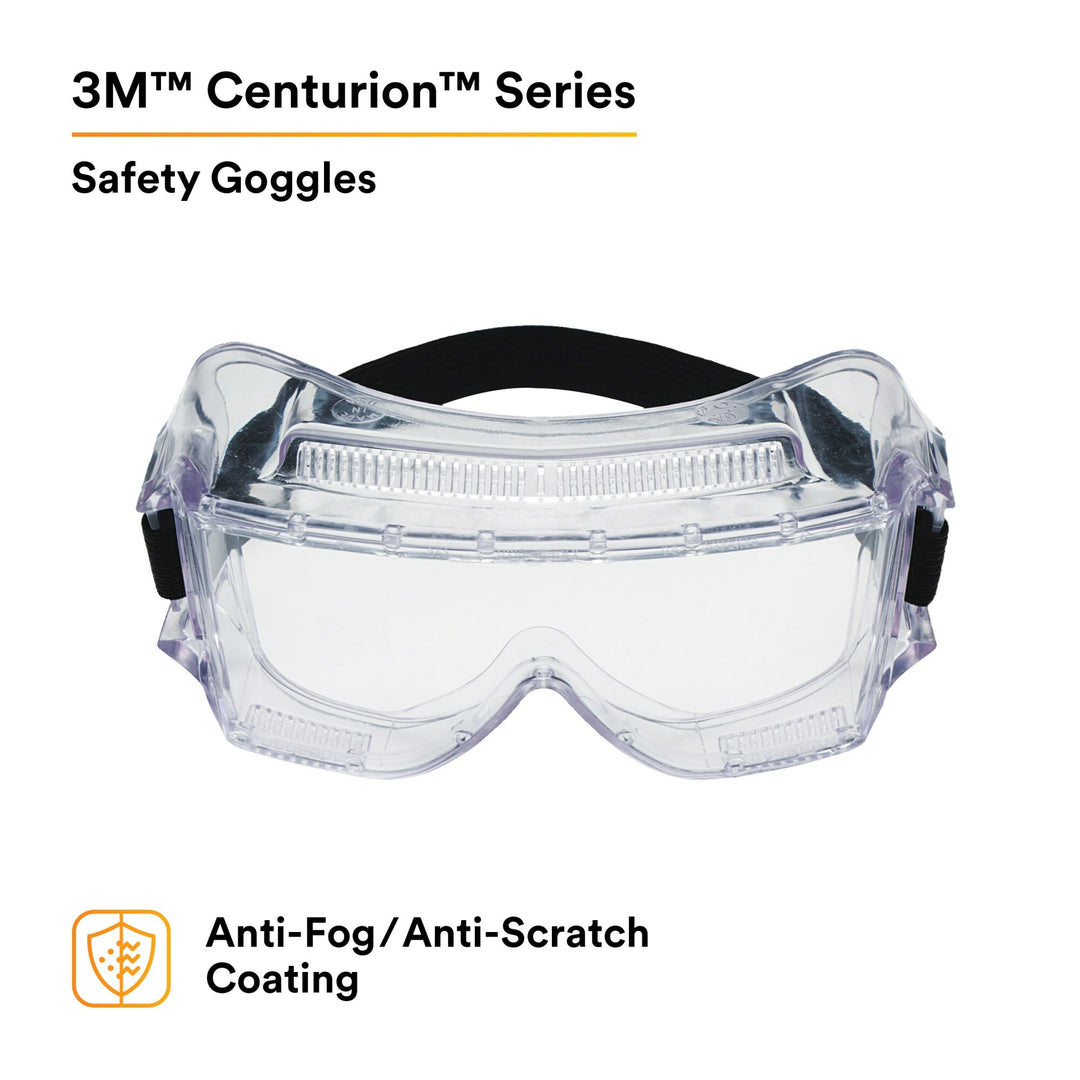 3M Centurion Impact Safety Goggles 452AF, 40301-00000-10, ClearAnti-Fog Lens