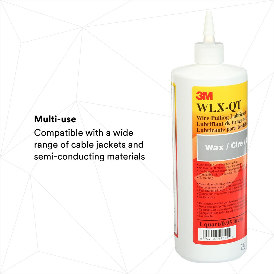 3M Wire Pulling Lubricant Wax WLX-QT, One Quart