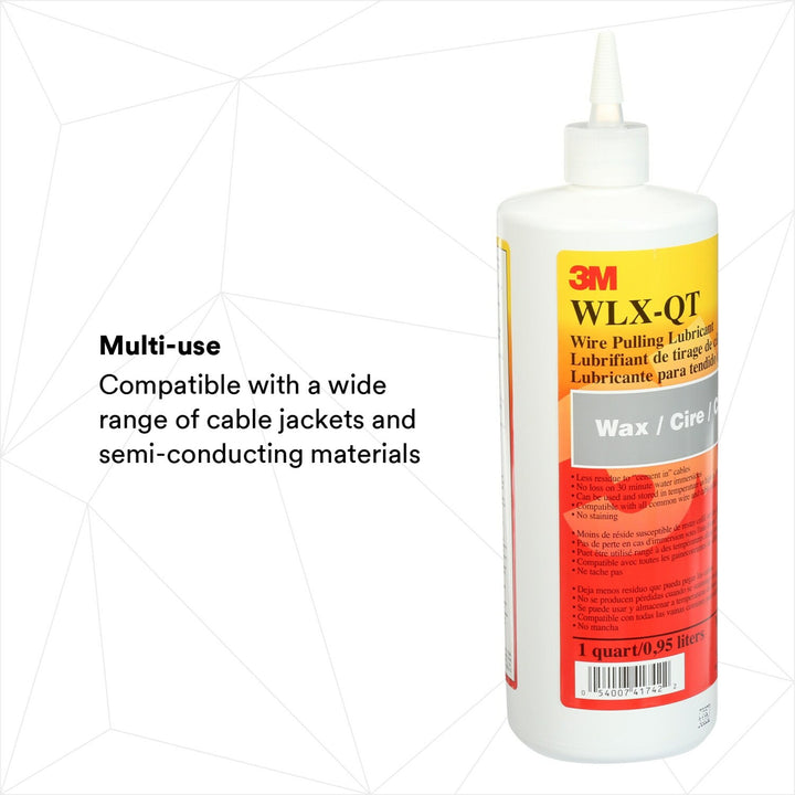 3M Wire Pulling Lubricant Wax WLX-QT, One Quart