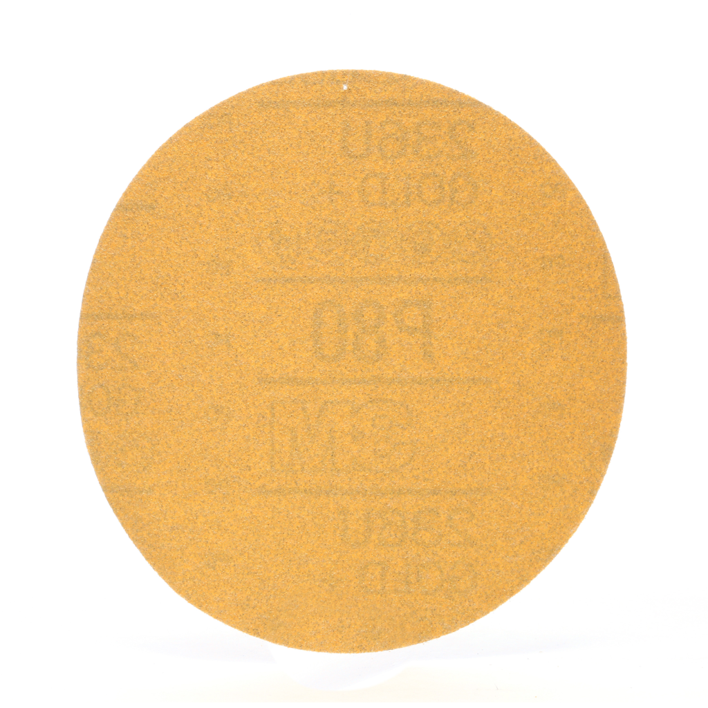 3M Hookit Gold Disc 236U, 00983, 6 in, P80, 75 discs per carton