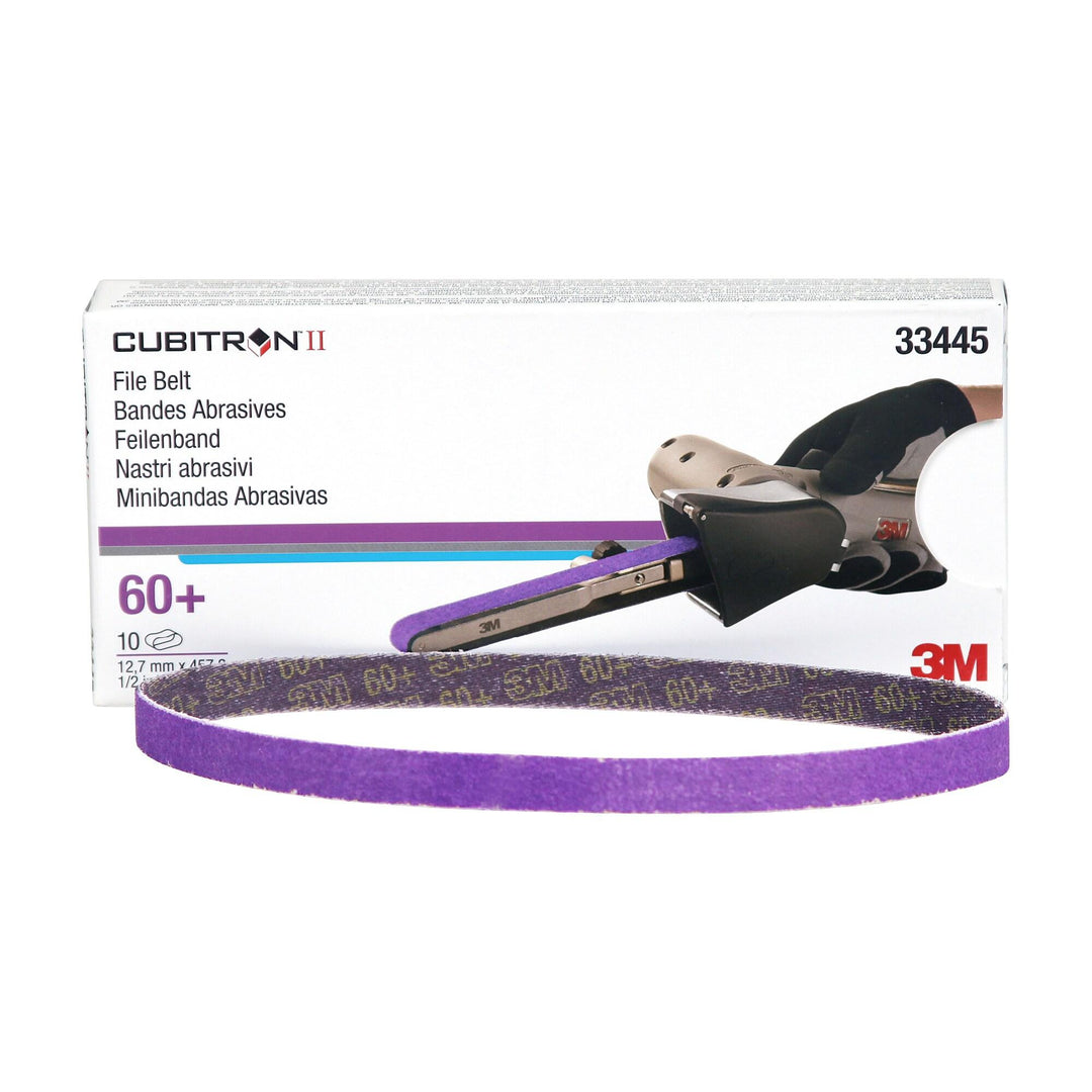 3M Cubitron II File Belt, 33445, 60+, 1/2 in x 18 in (12.7 mm x 457.2
mm)