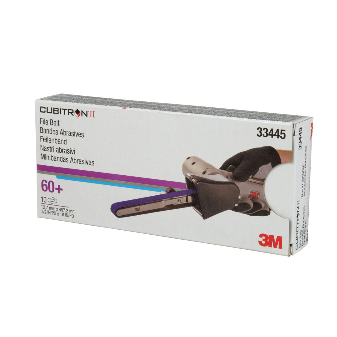 3M Cubitron II File Belt, 33445, 60+, 1/2 in x 18 in (12.7 mm x 457.2
mm)