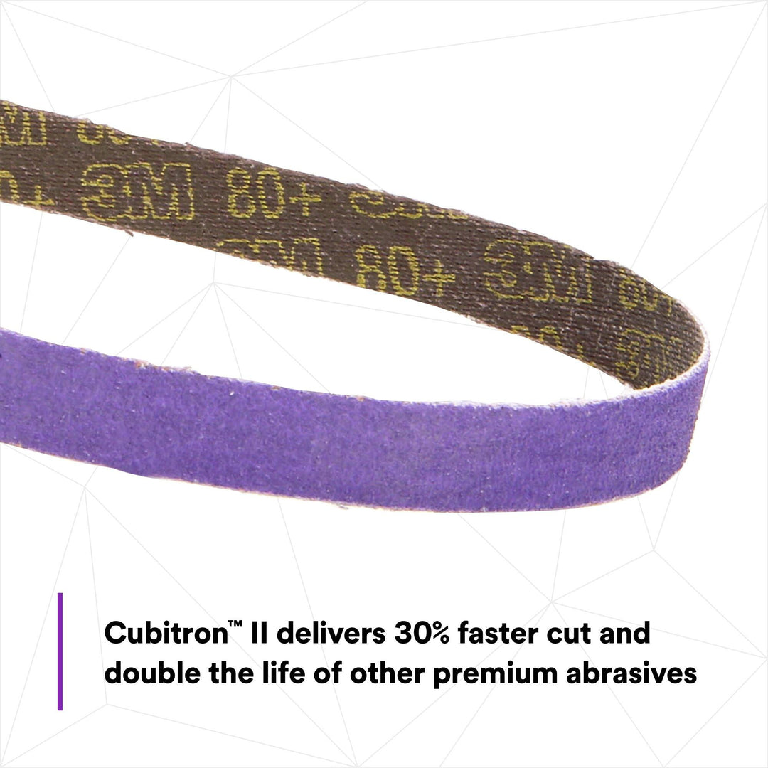 3M Cubitron II File Belt, 33446, 80+, 1/2 in x 18 in (12.7 mm x 457.2
mm)