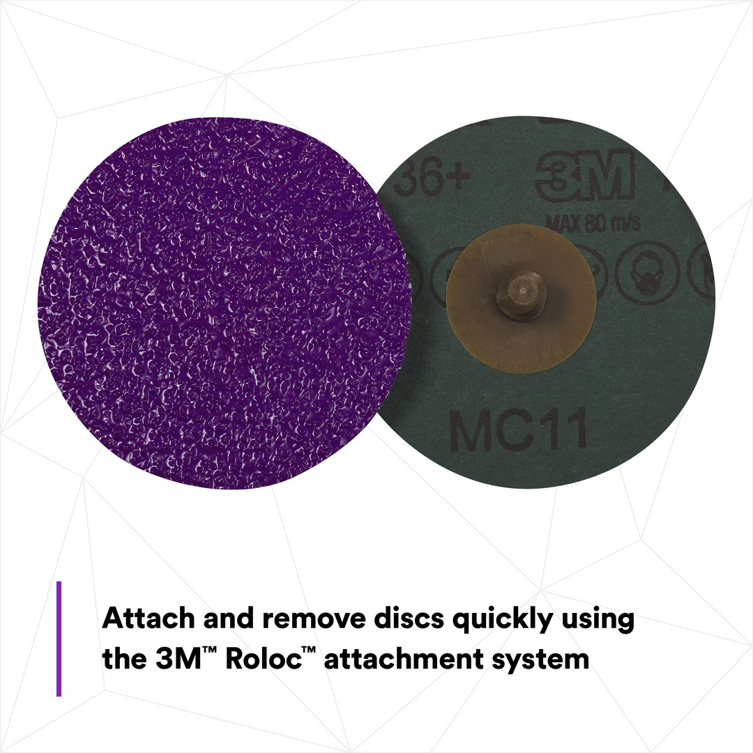 3M Cubitron II Roloc Fibre Disc 786C, 33389, 3 in (75 mm), 36+