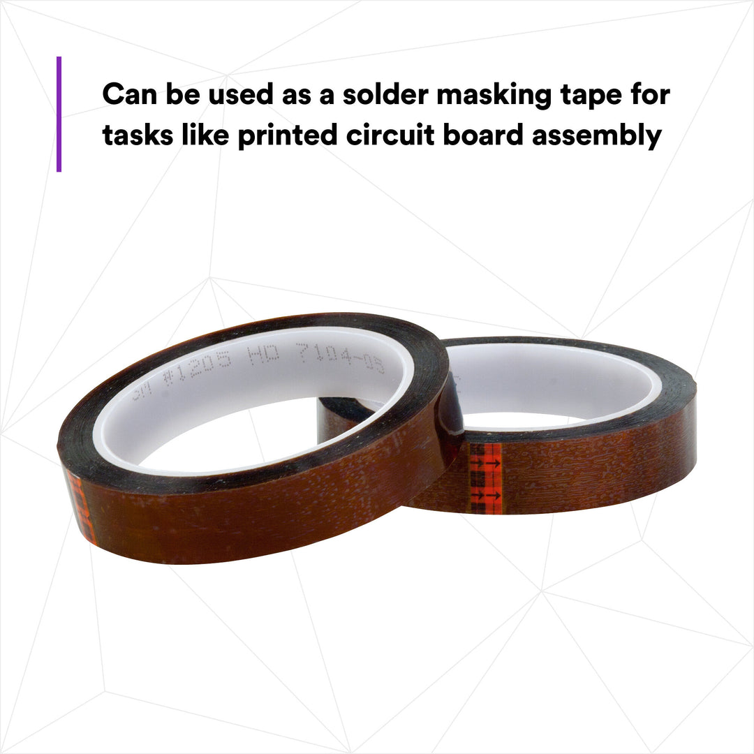 3M Polyimide Film Electrical Tape 1205, Amber, Acrylic Adhesive, 1 mil
film