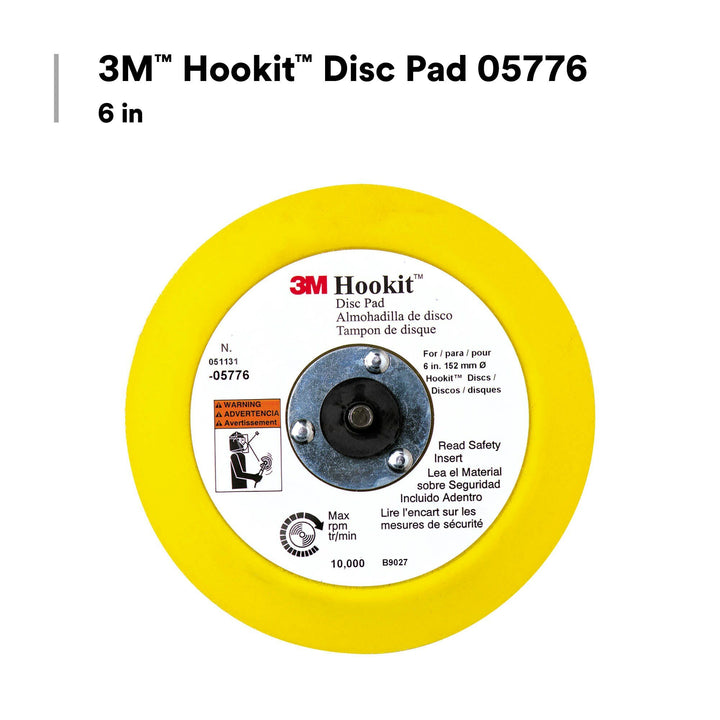 3M Hookit Disc Pad. 05776, 6 in