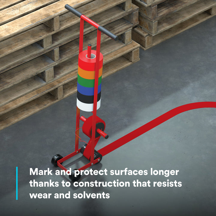 3M Vinyl Tape 471, Red, 3/4 in x 36 yd, 5.2 mil, 48 Roll/Case