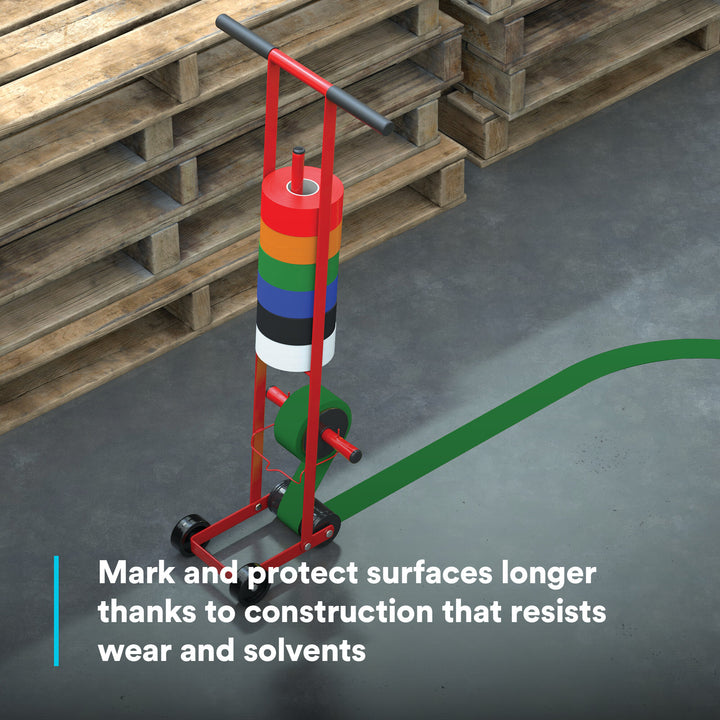 3M Vinyl Tape 471, Green, 1 in x 36 yd, 5.2 mil, 36 Roll/Case