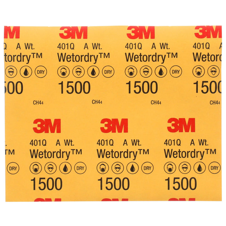 3M Wetordry Abrasive Sheet, 02032, 9 in x 11 in, 1500 grade