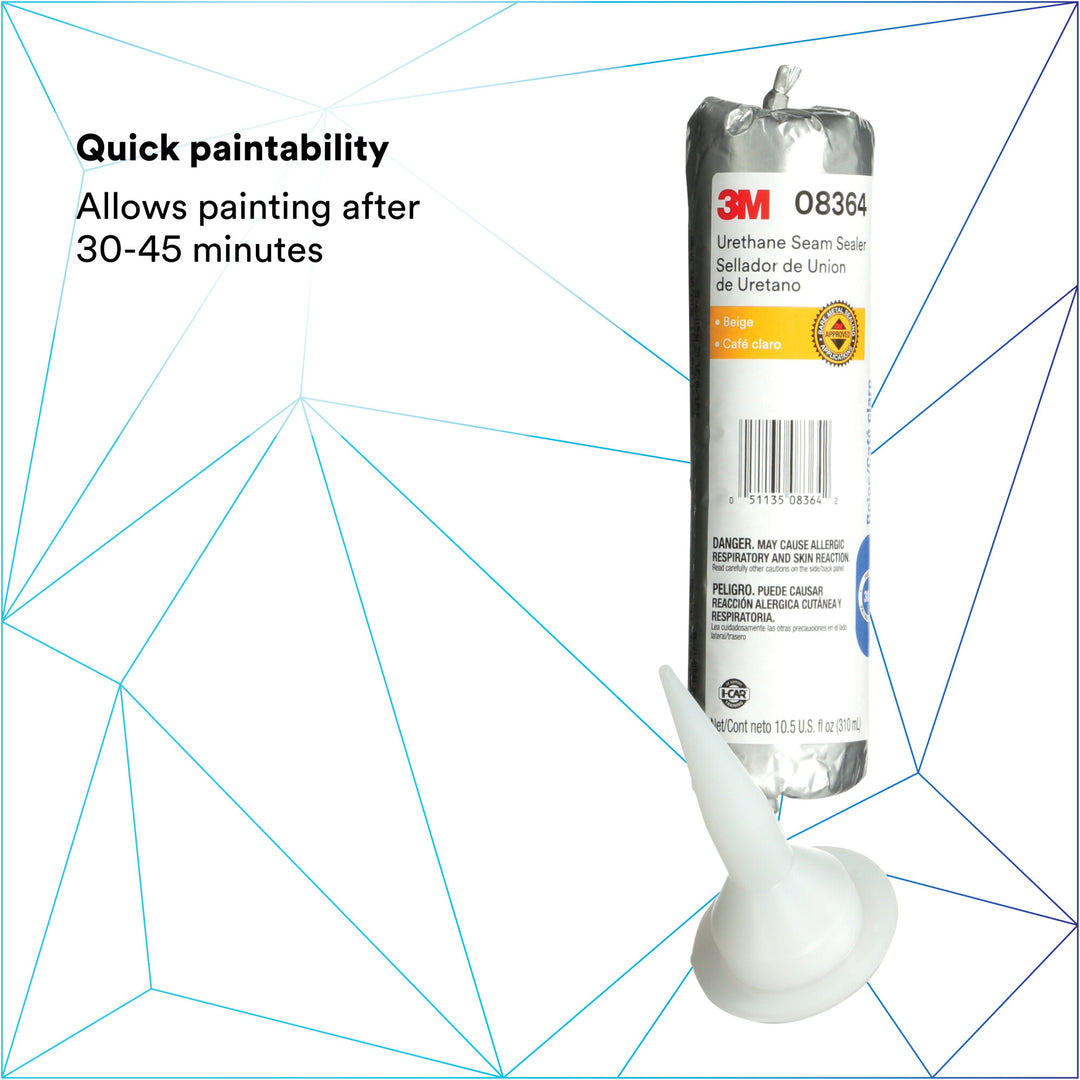 3M Urethane Seam Sealer, 08364, Beige, 310 mL Foil Pack