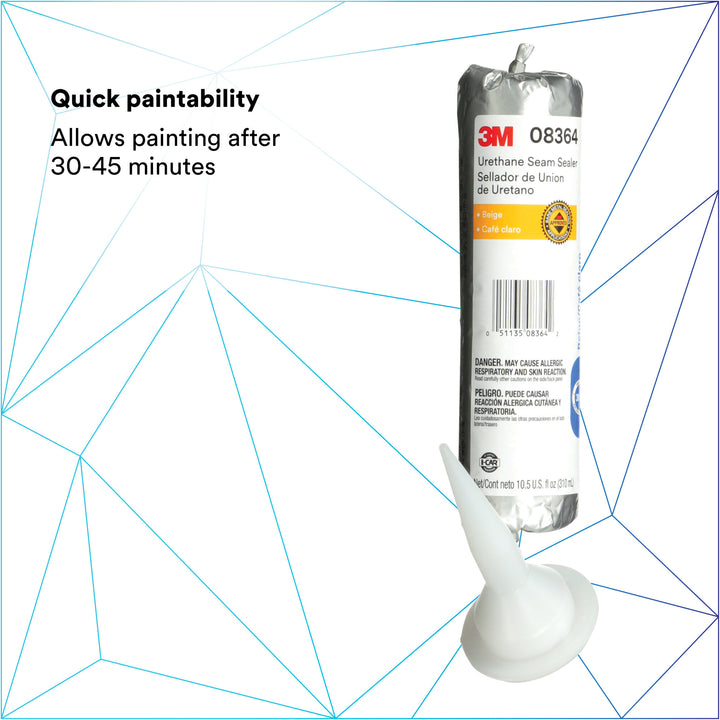3M Urethane Seam Sealer, 08364, Beige, 310 mL Foil Pack
