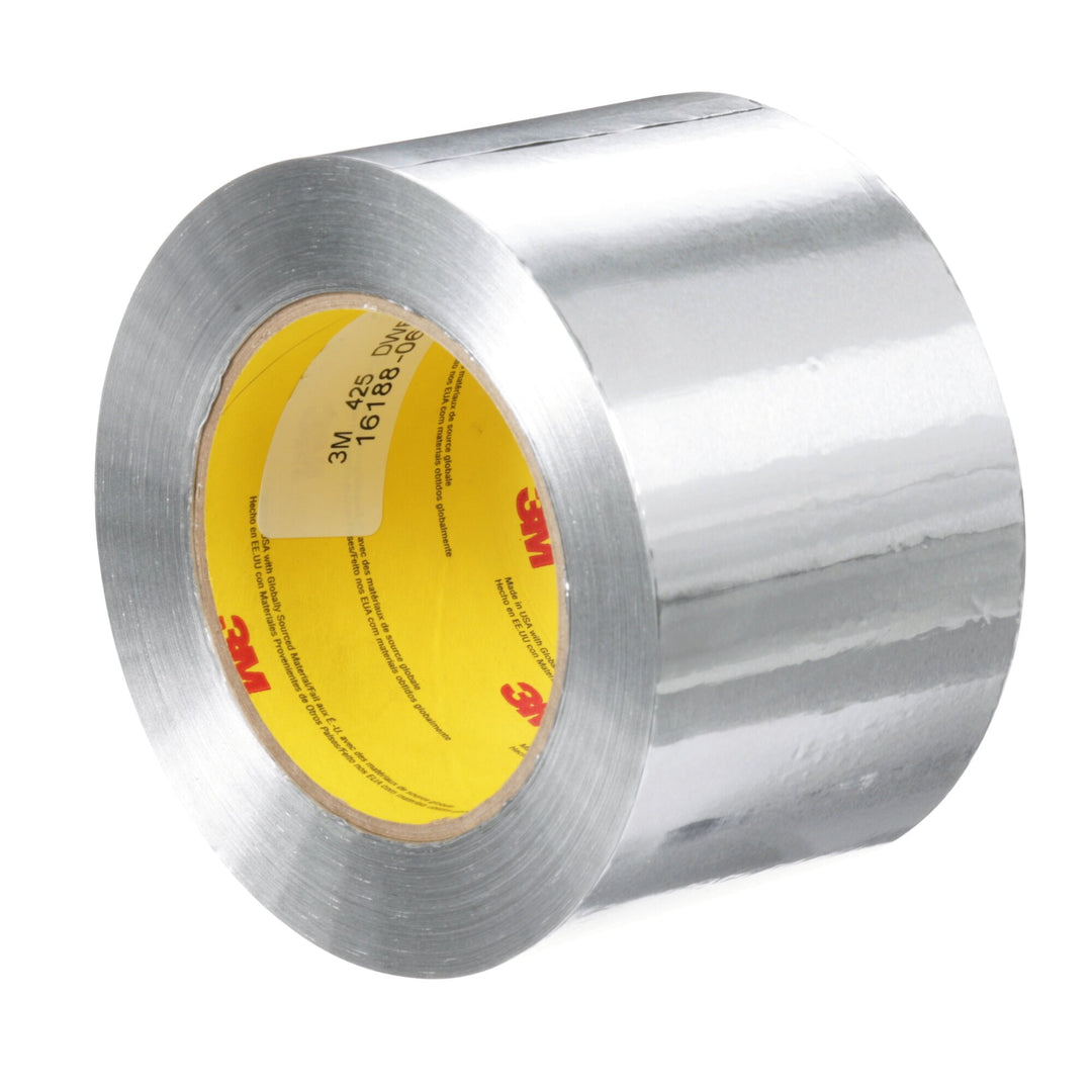 3M Aluminum Foil Tape 425, Silver, 3 in x 60 yd, 4.6 mil