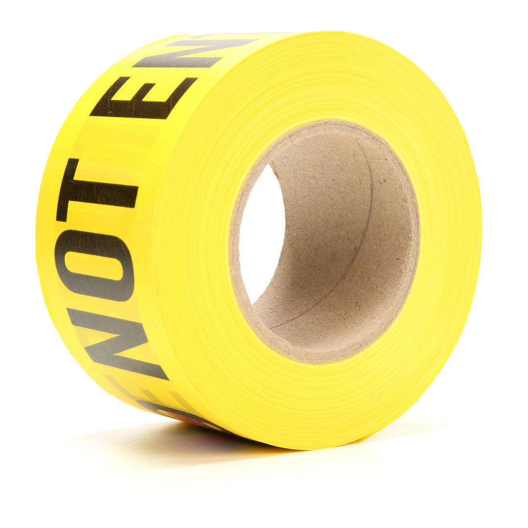 Scotch® Barricade Tape 361, CAUTION DO NOT ENTER, 3 in x 1000 ft,Yellow