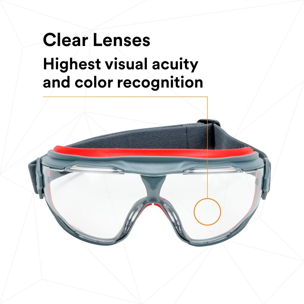 3M GoggleGear 500 Series GG501SGAF, Clear Scotchgard Anti-fog lens 10EA/Case